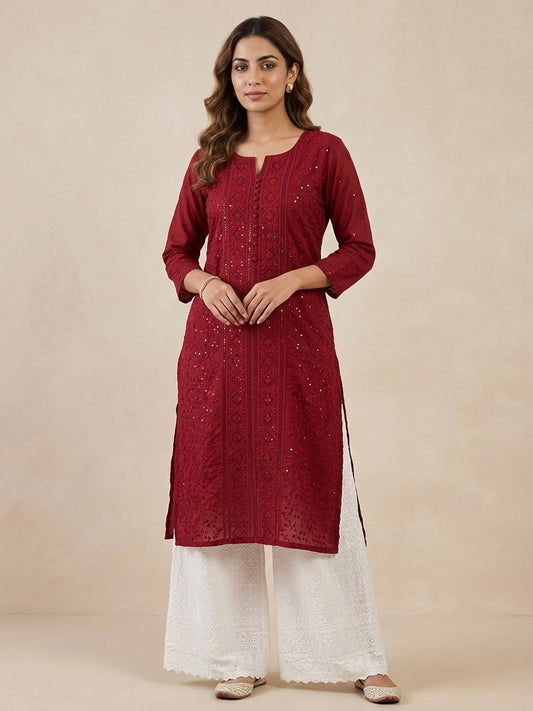 Beautiful designer lucknowi kurti with plazo