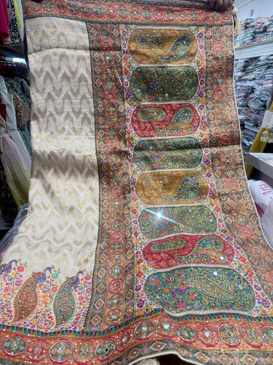 Beautiful designer pure silk saree
