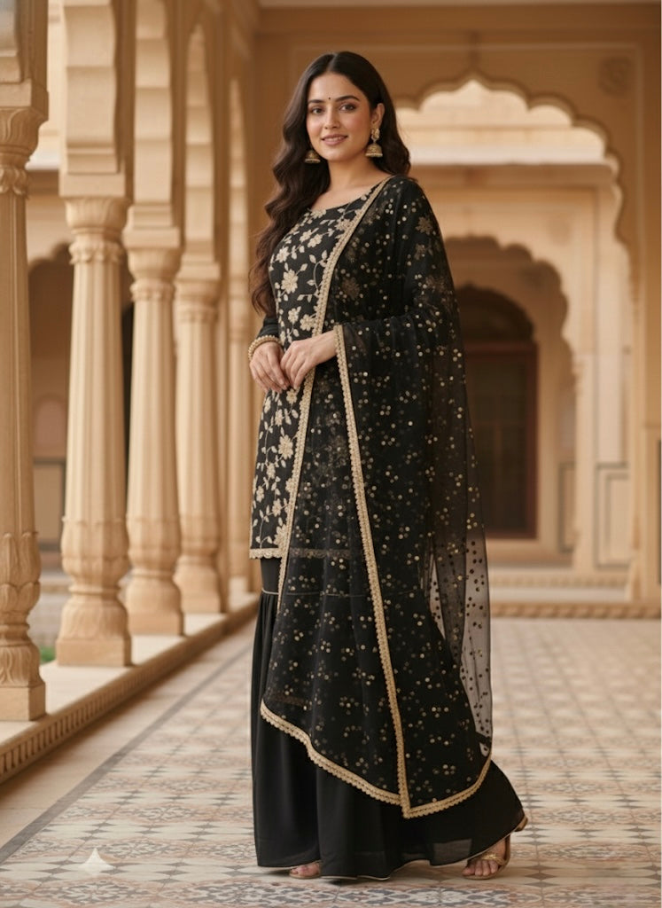 Beautiful designer sharara suit
