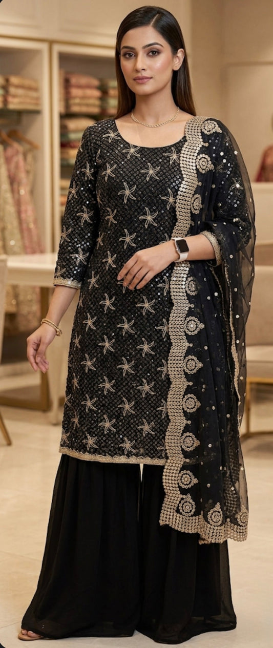 Beautiful designer plazo suit