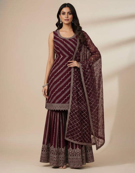 Beautiful designer sharara suit