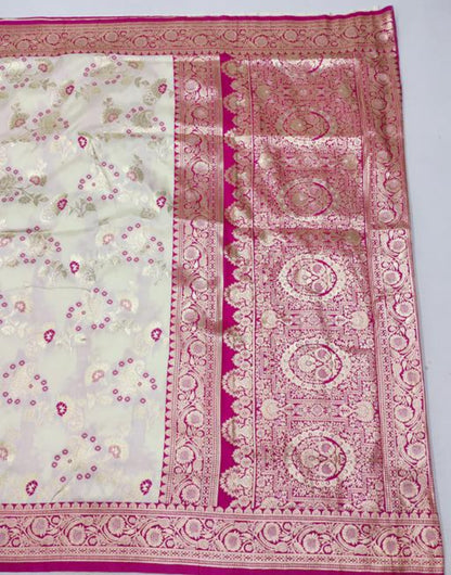 Beautiful designer pure banasari silk saree