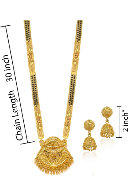 Beautiful designer mangalsutra set with jhumki