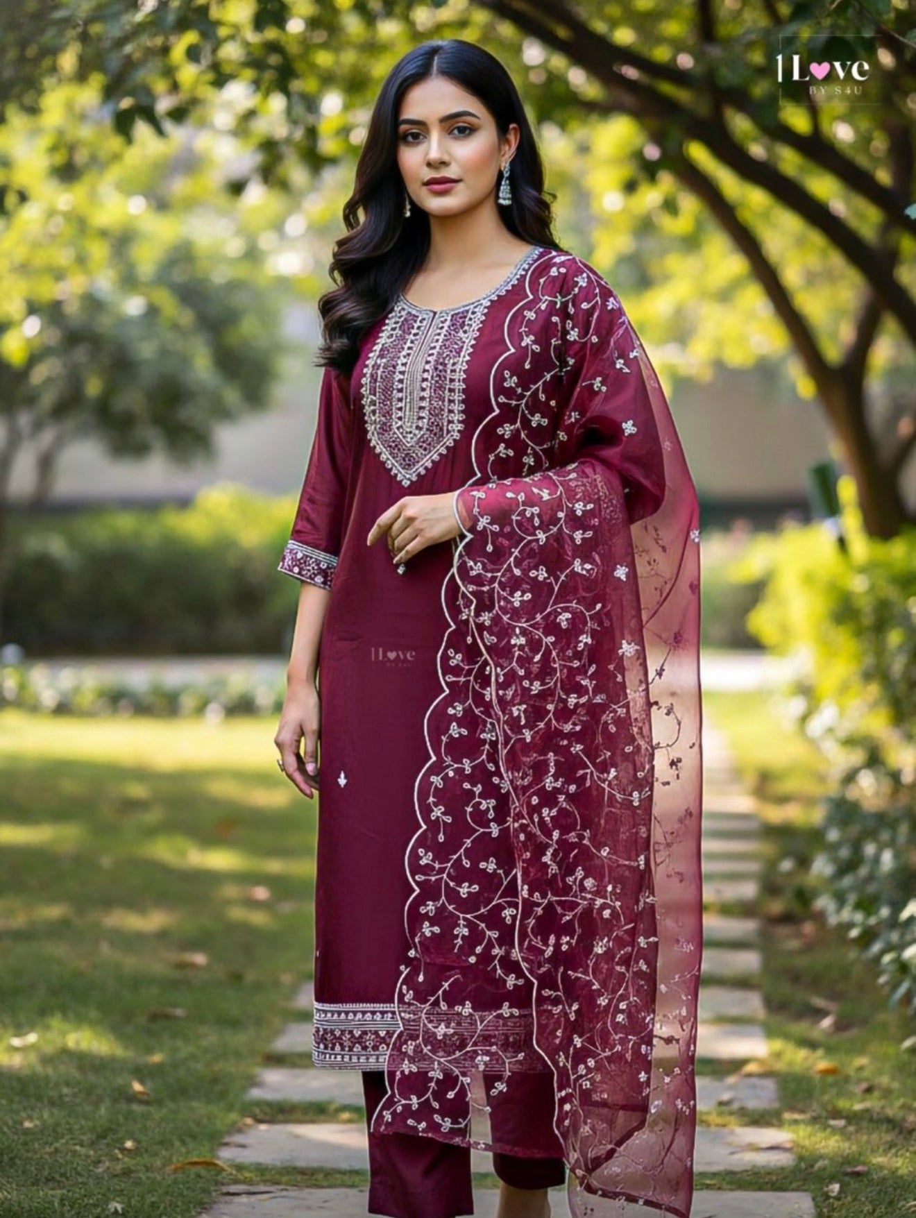 Beautiful designer Kurti pants dupatta
