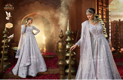 Beautiful designer heavily embroidered gown style anarkali