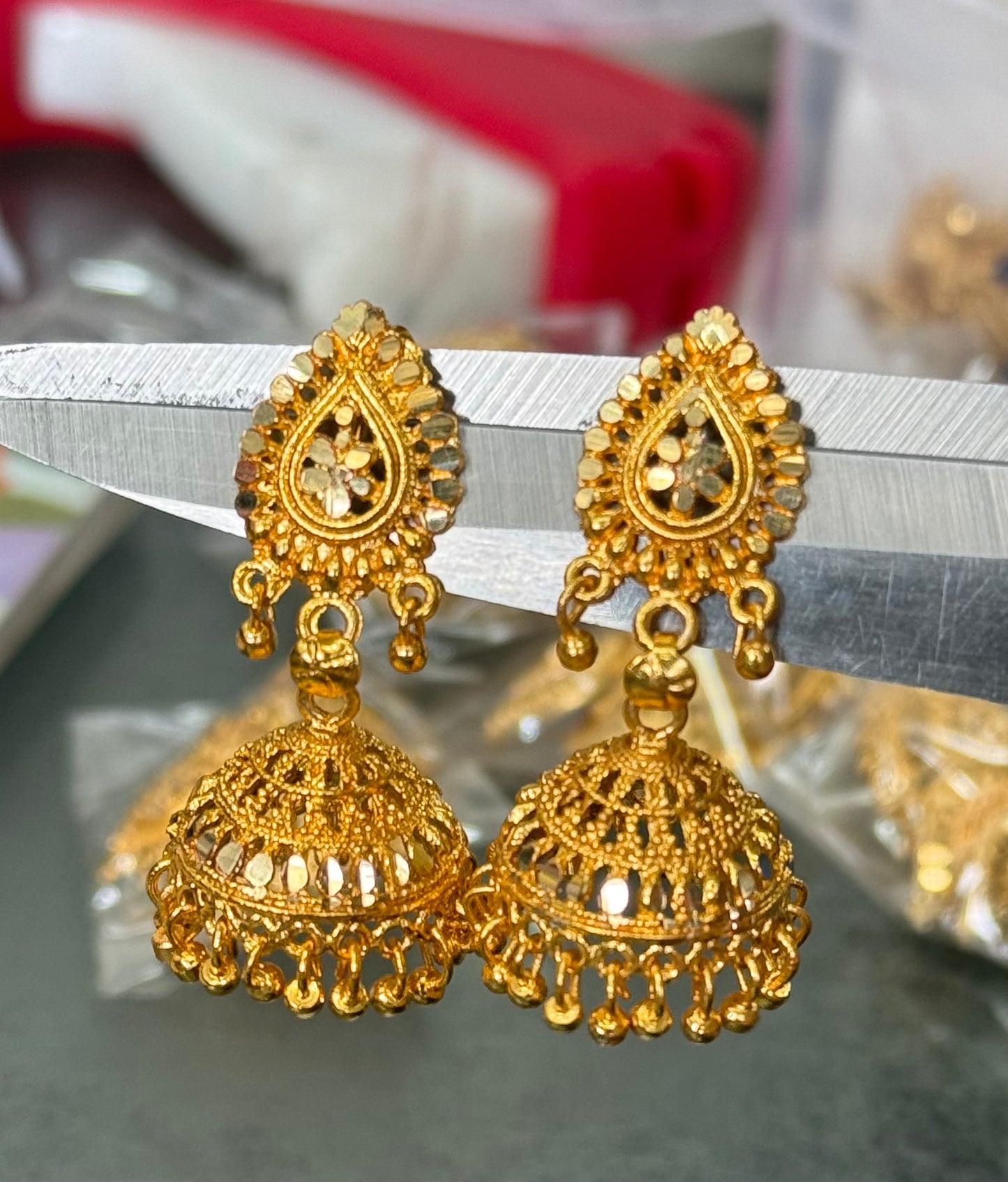 Beautiful designer gold plated jhumka