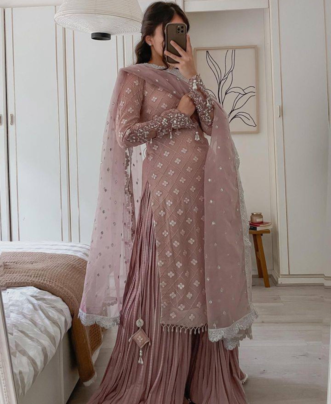 Beautiful designer plazo suit