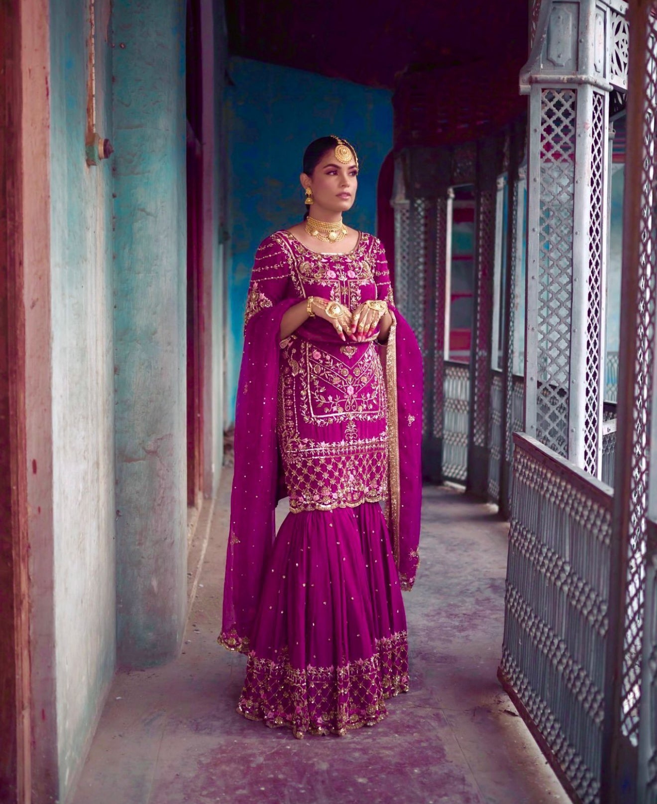 Beautiful designer sharara suit