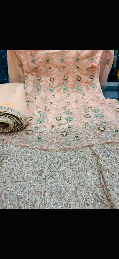 Beautiful designer fully embroidery lengha choli