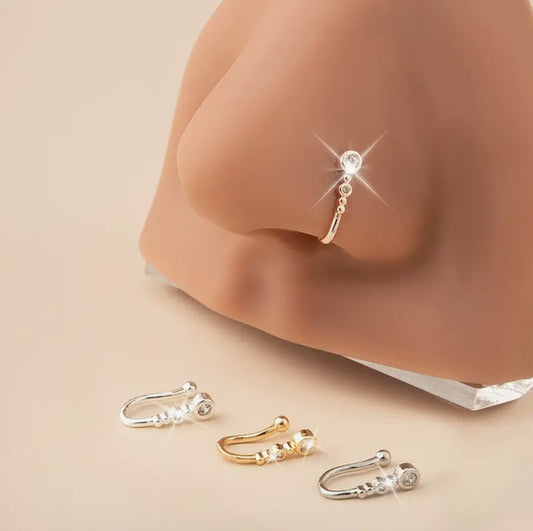 Beautiful designer clip on nose ring