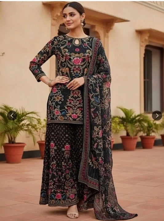 Beautiful designer plazo suit