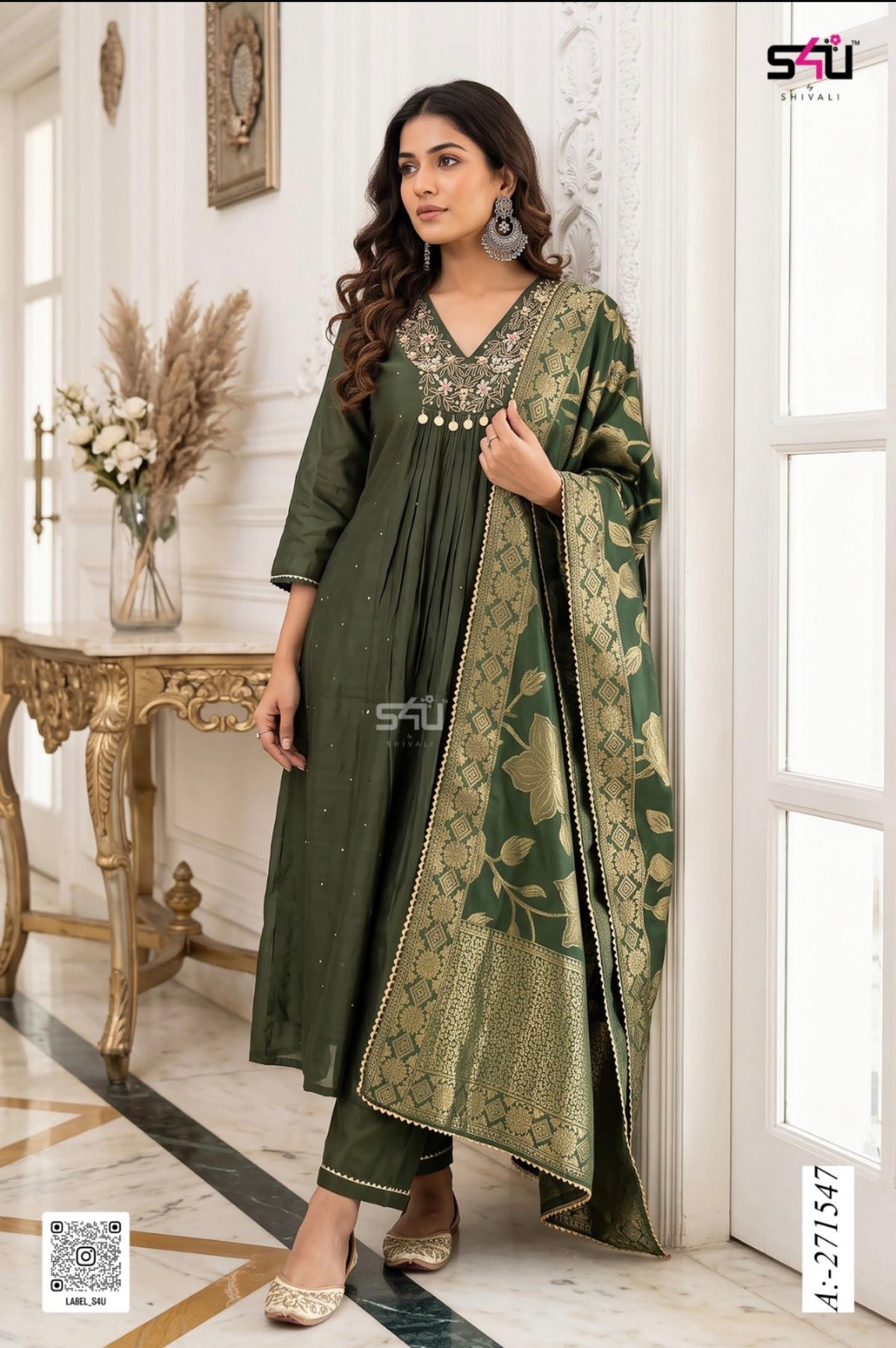 Beautiful designer indowestern anarkali suit
