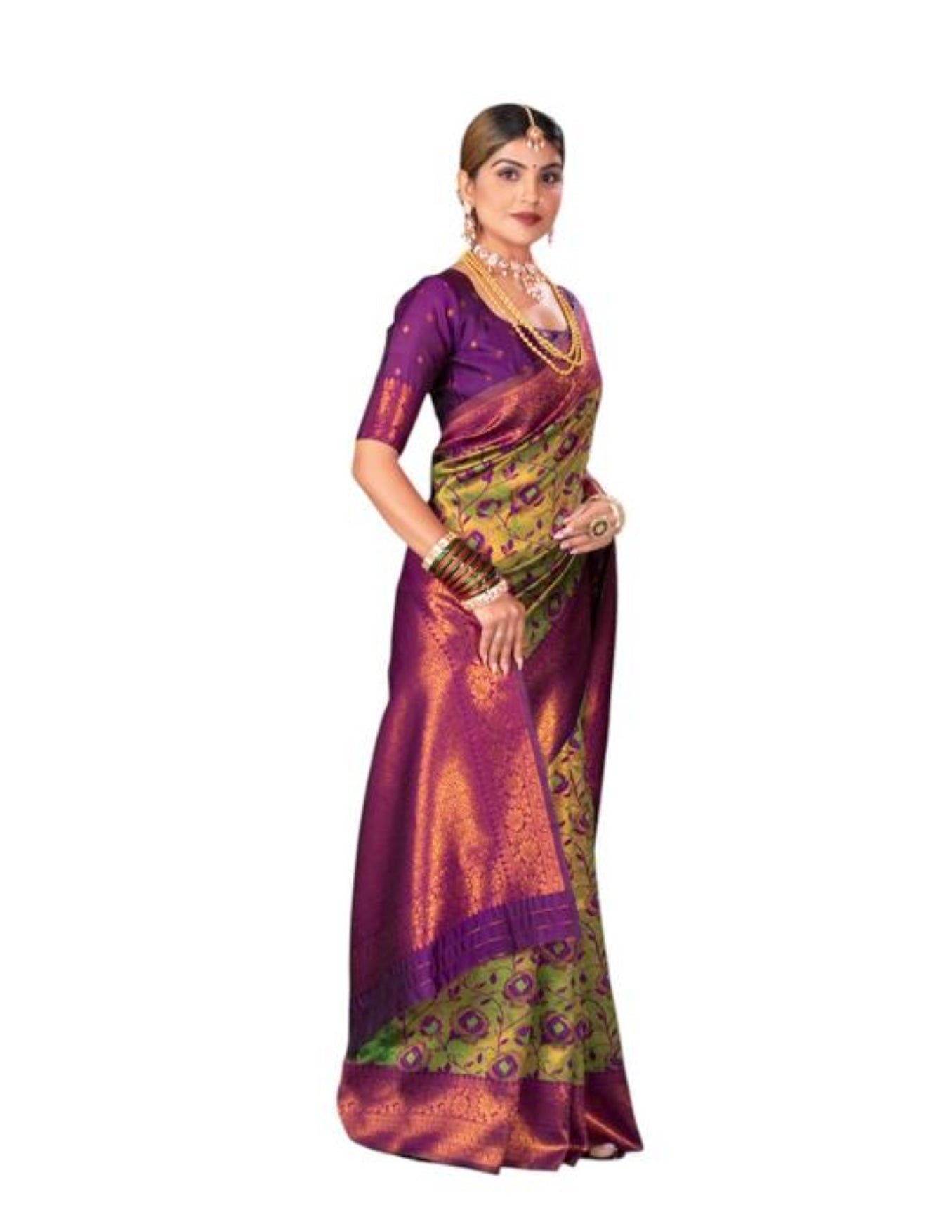 Beautiful designer pure banasari silk saree