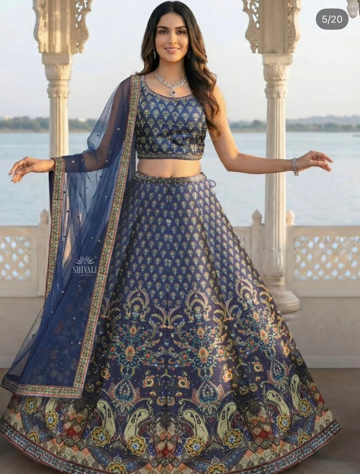 Beautiful designer silk Lengha CHOLI suit