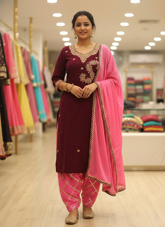 Beautiful designer Punjabi patiala suit