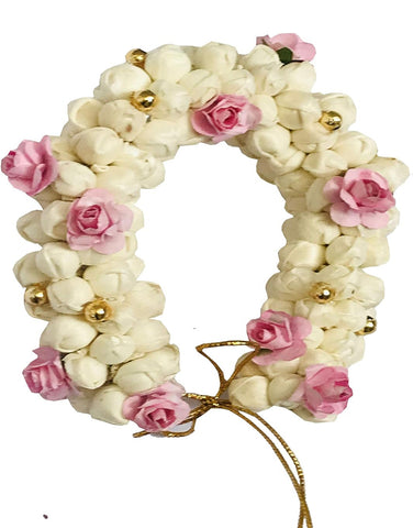 Gajra Flower Artificial Juda Accessories for Women in Pink Color