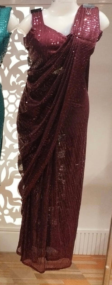 Beautiful designer ready made saree with readymade blouse