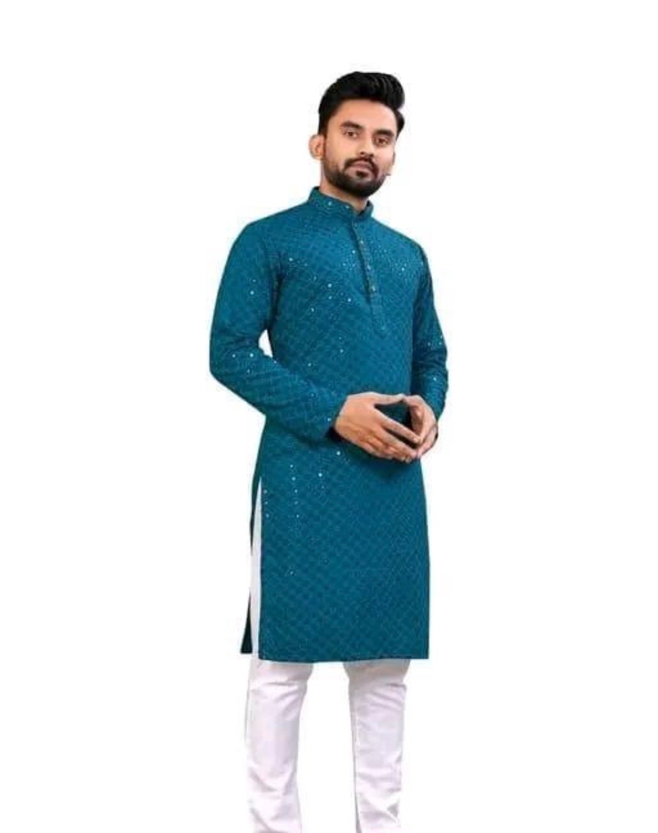 Beautiful designer chickenkari kurta pyjama