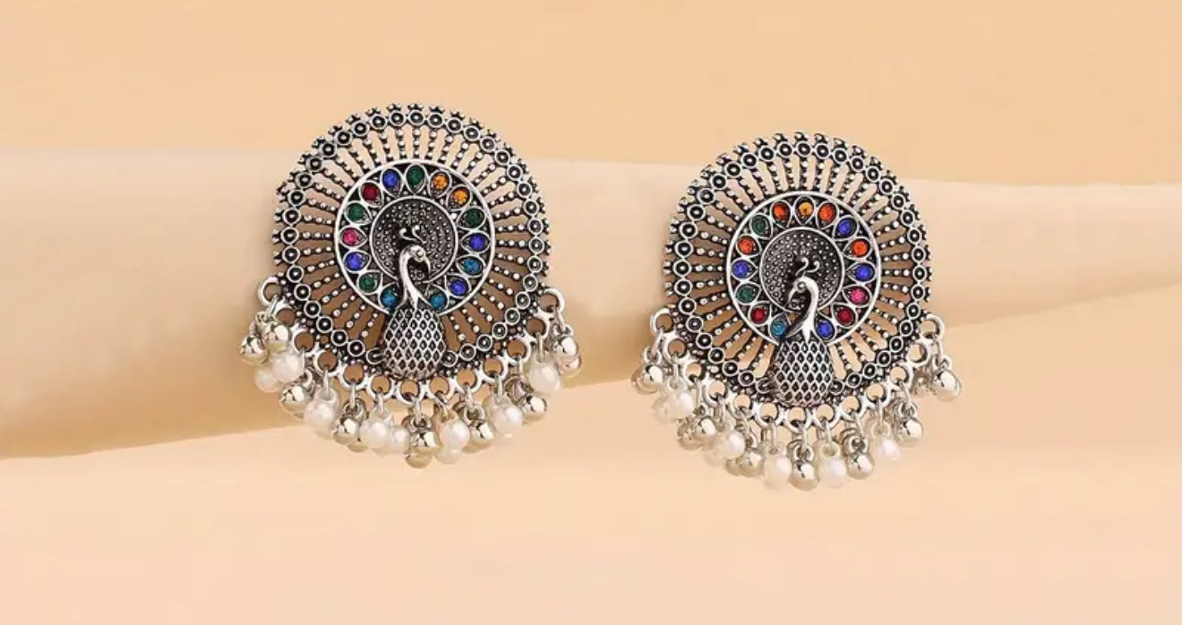 Beautiful designer oxidised studs