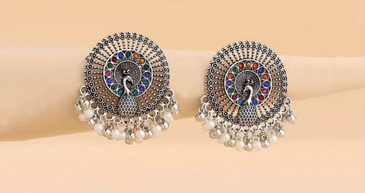 Beautiful designer oxidised studs