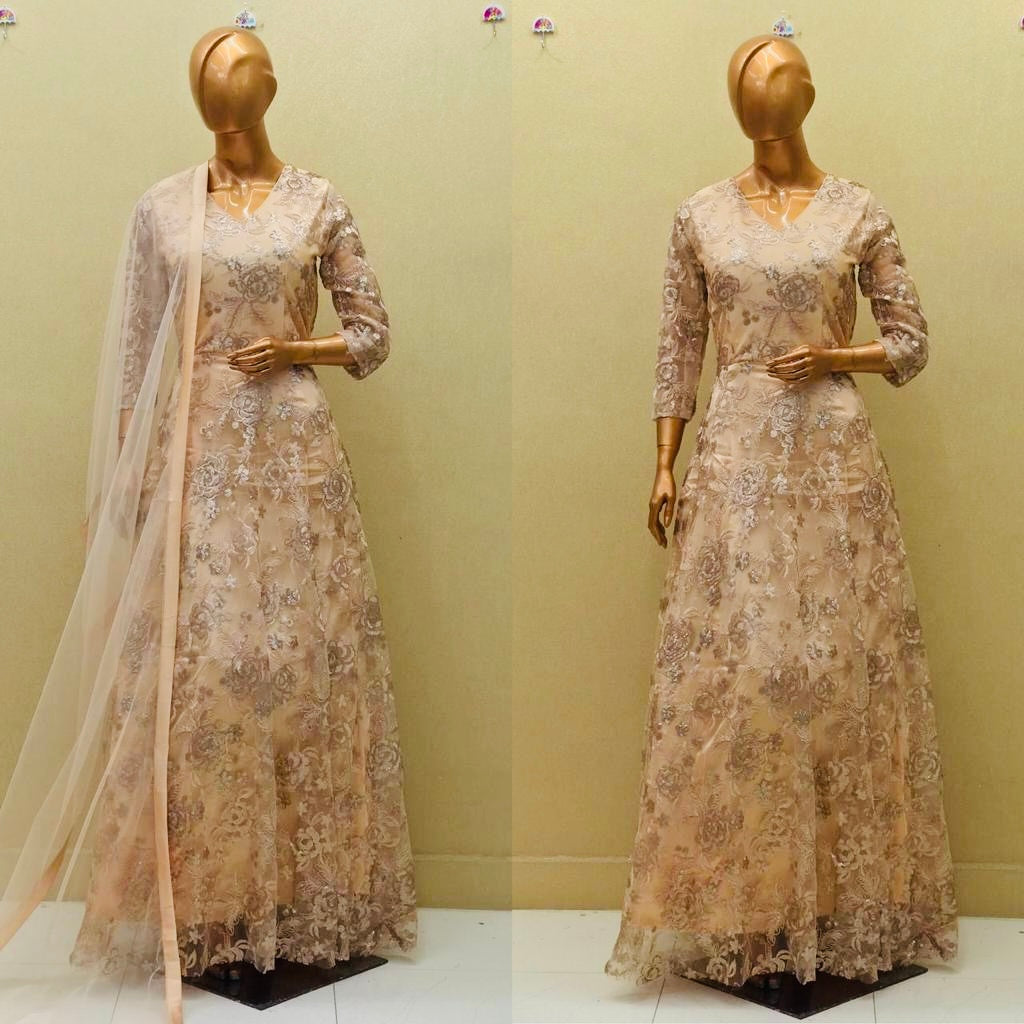 Beautiful designer gown style anarkali suit