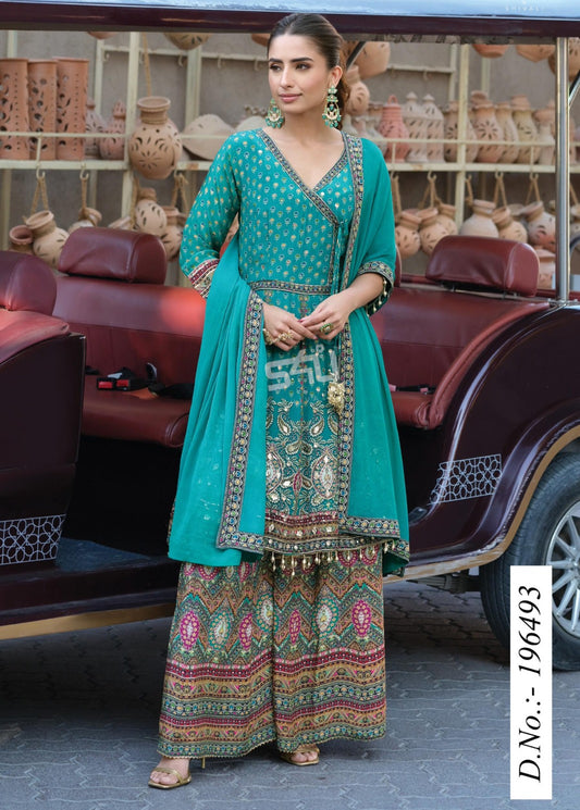 Beautiful designer plazo suit
