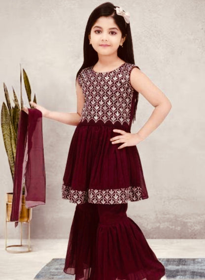 Beautiful designer girls sharara suit