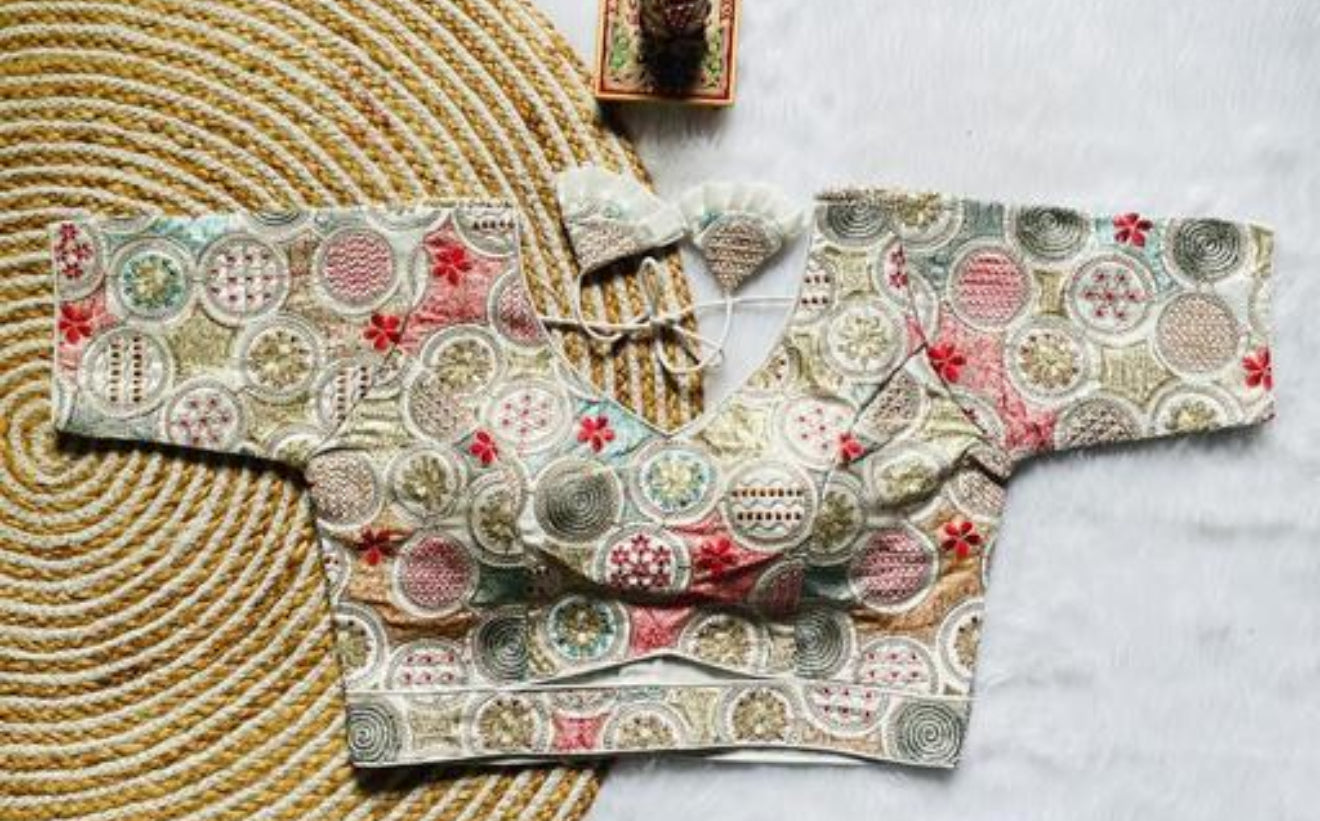 Beautiful designer multicolor blouse