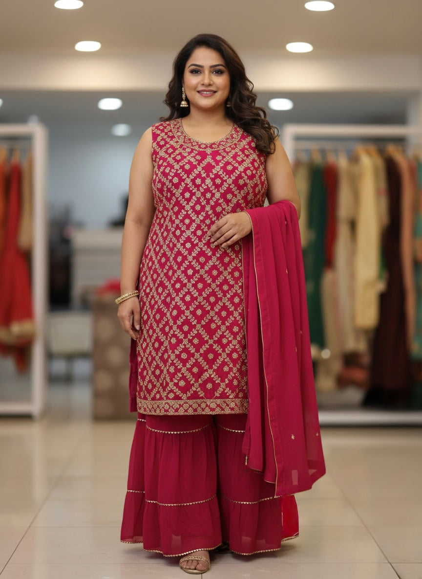 Beautiful designer sharara suit