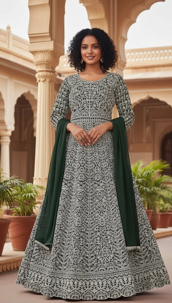 Beautiful designer anarkali style gown