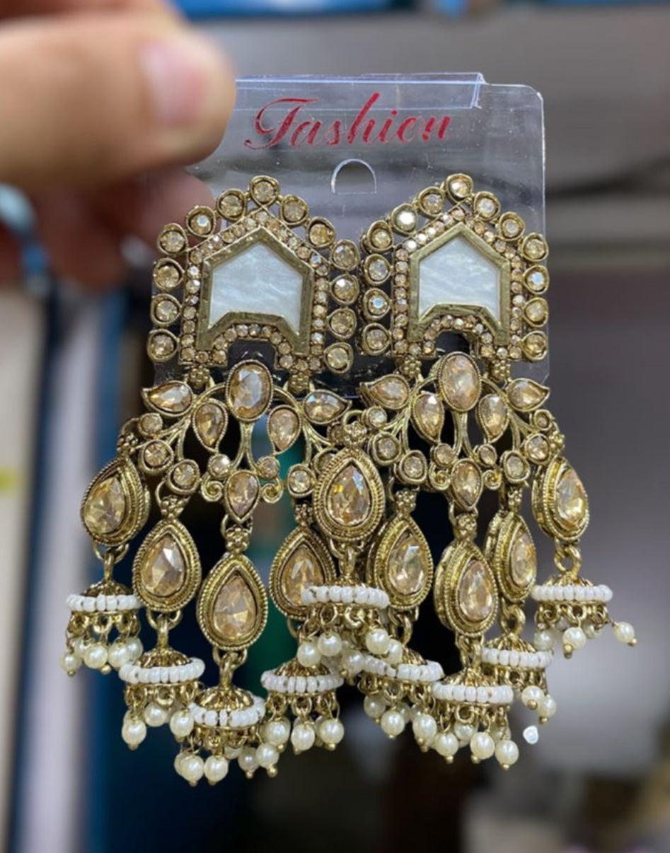 Beautiful designer gold  earrings