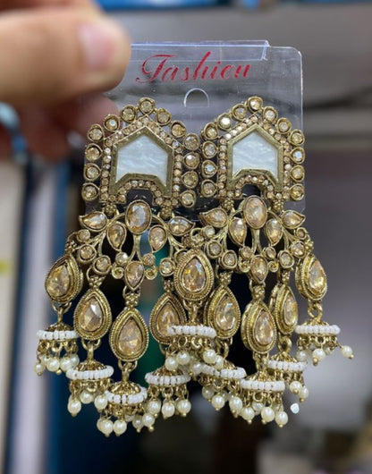Beautiful designer gold  earrings