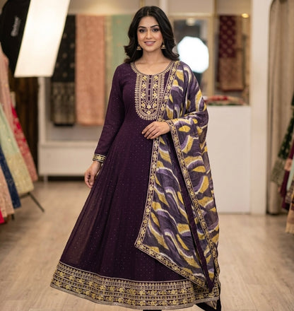Beautiful designer gown style anarkali