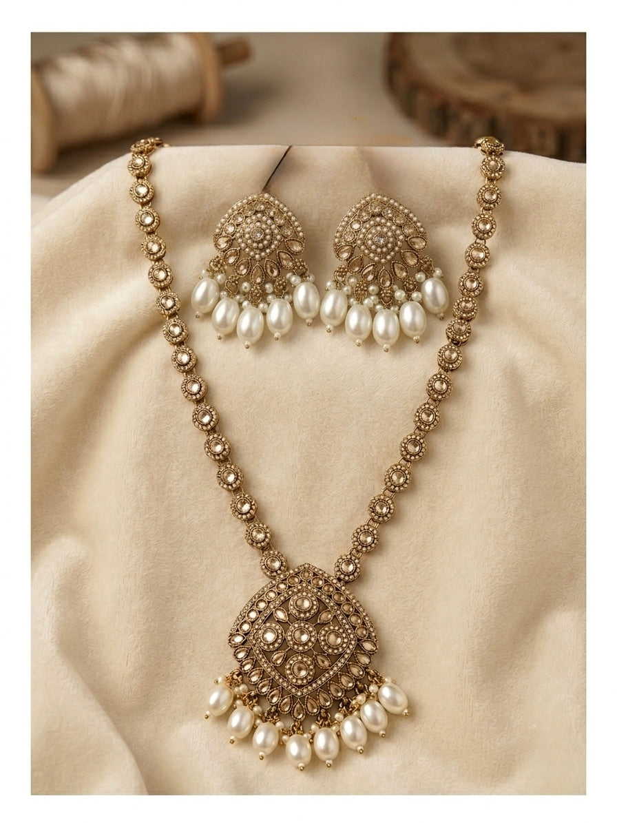 Beautiful designer long necklace set
