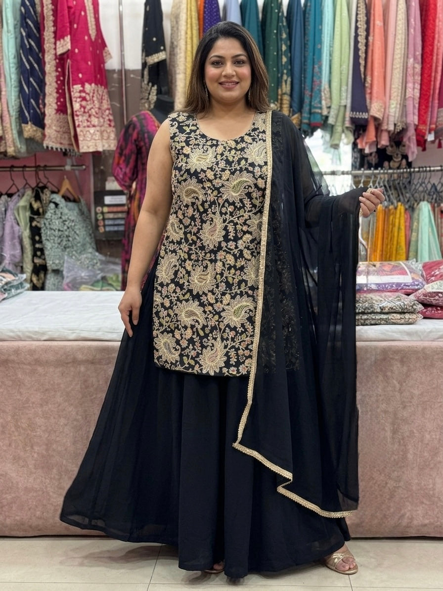 Beautiful designer plazo suit