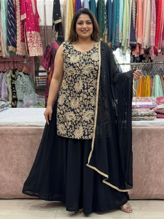 Beautiful designer plazo suit