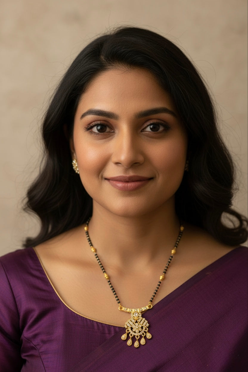 Beautiful designer American diamond mangalsutra