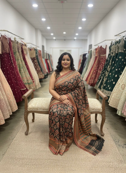 Beautiful designer sequins saree with readymade blouse