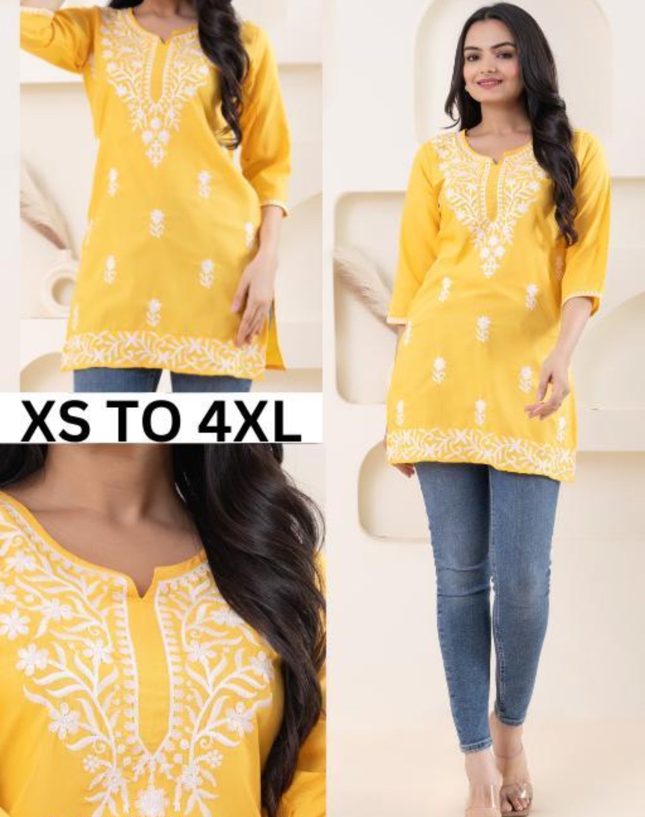 Beautiful designer Kashmiri embroidery short Kurti