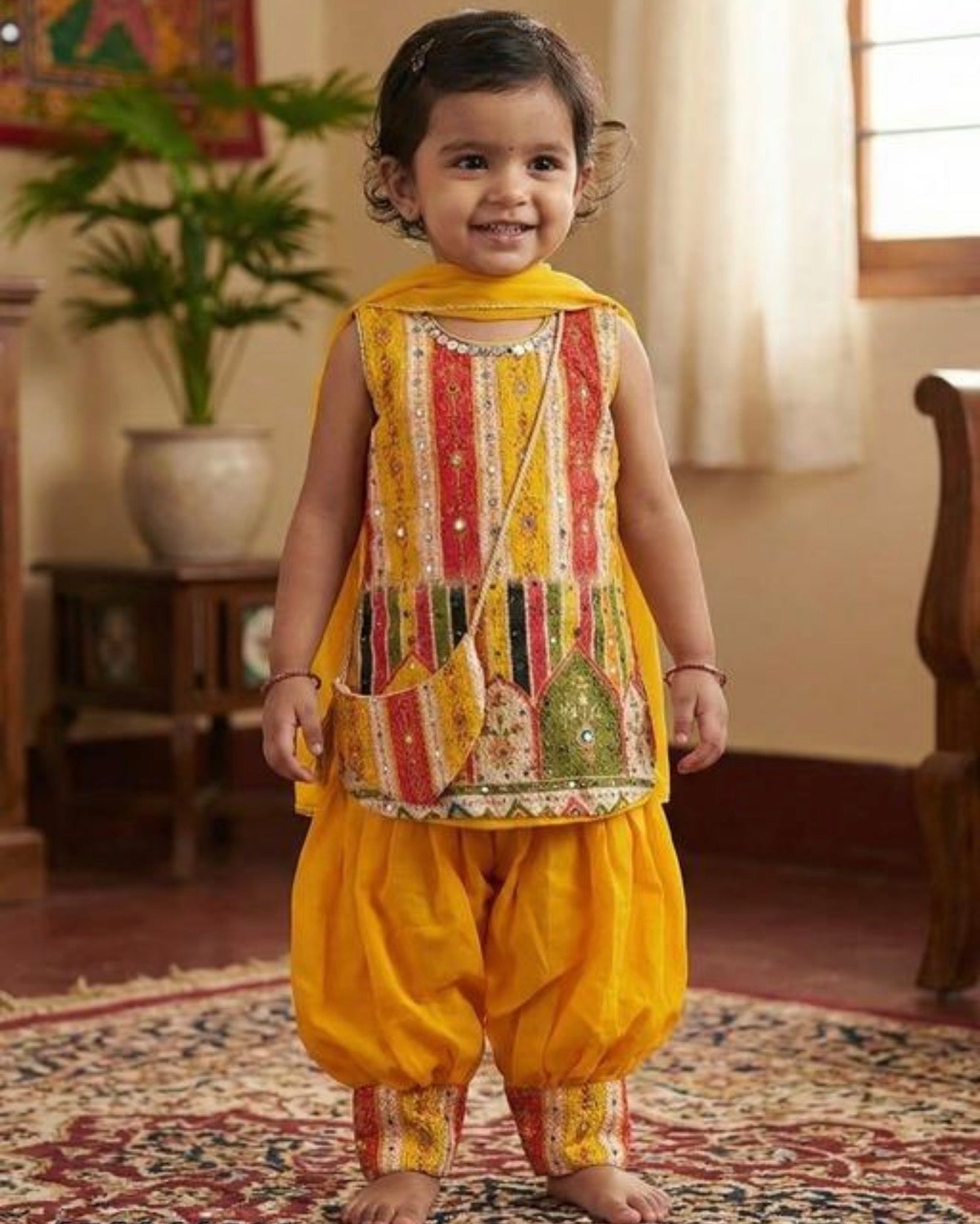Beautiful designer Afghani suit for girls
