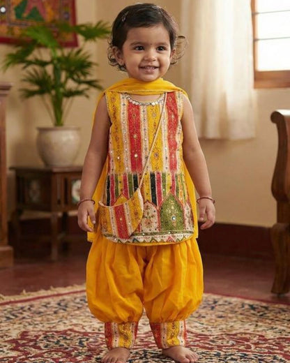 Beautiful designer Afghani suit for girls