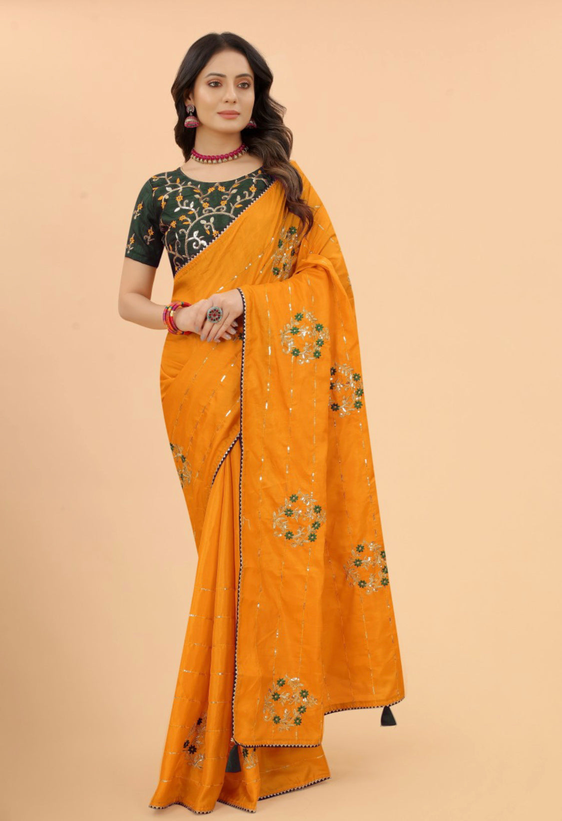 Beautiful designer cotton silk saree