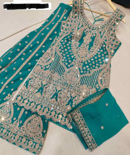 Beautiful designer plazo suit