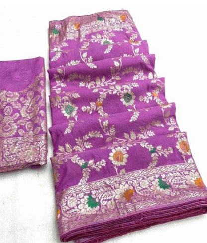 Beautiful designer dola silk saree