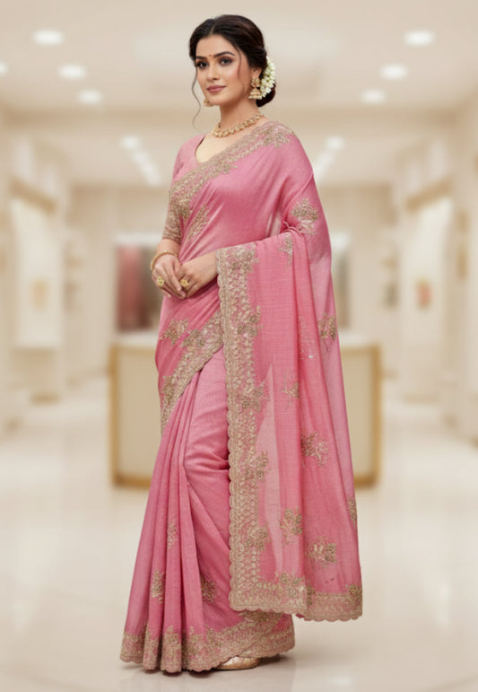 Beautiful designer fully embroidery saree.