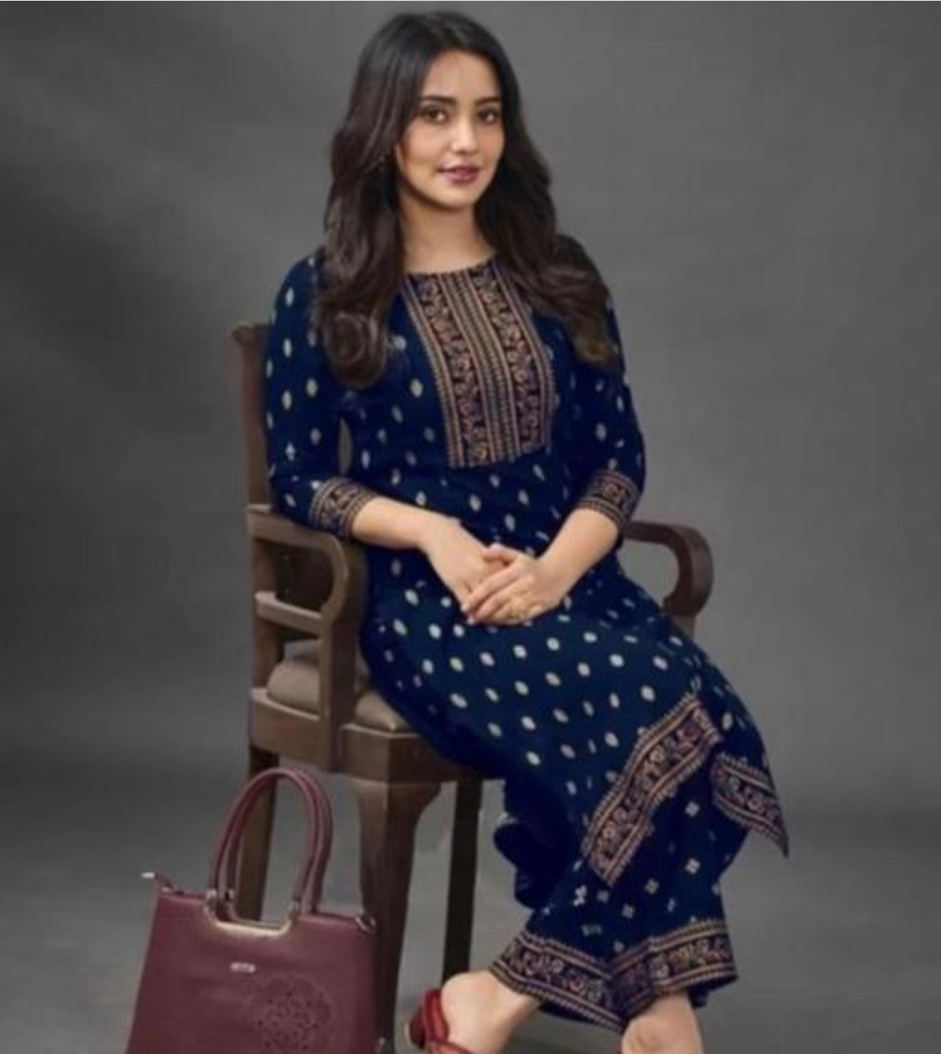 Beautiful designer kurti plazo set