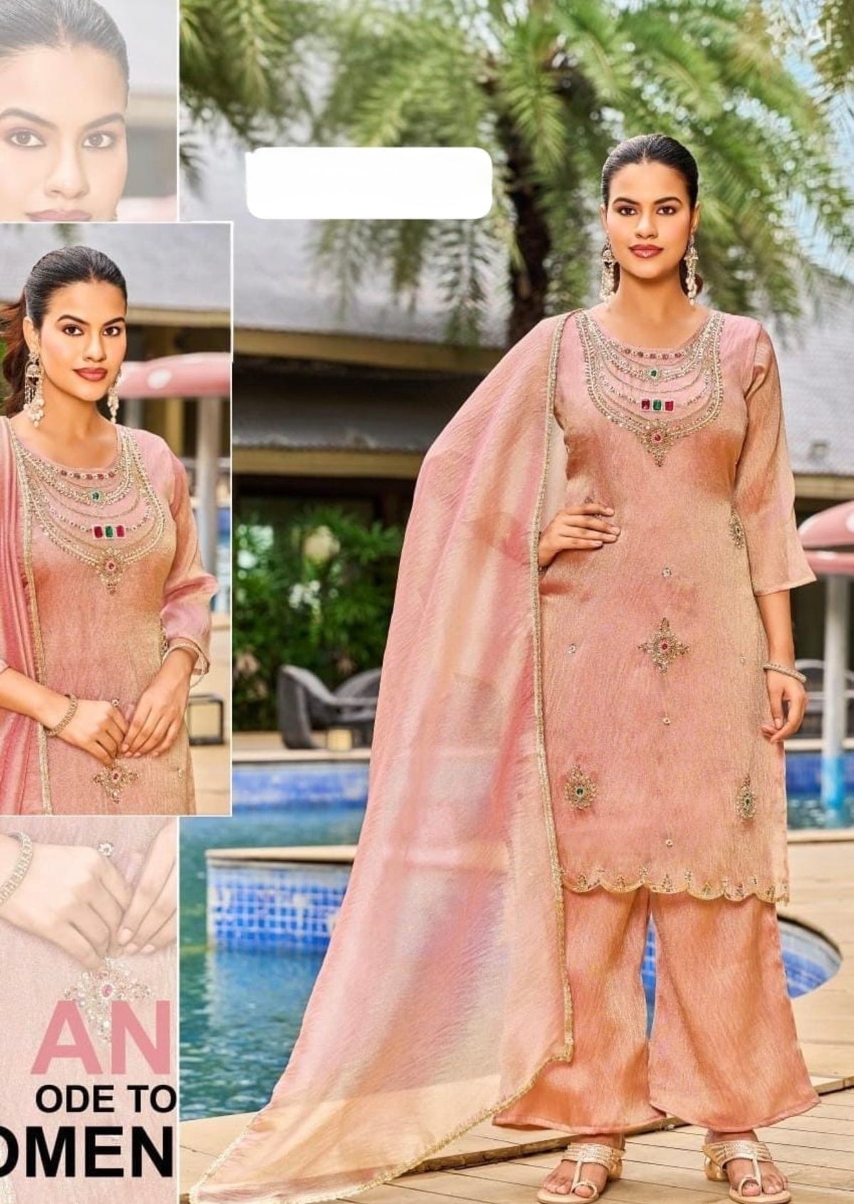 Beautiful designer plazo suit