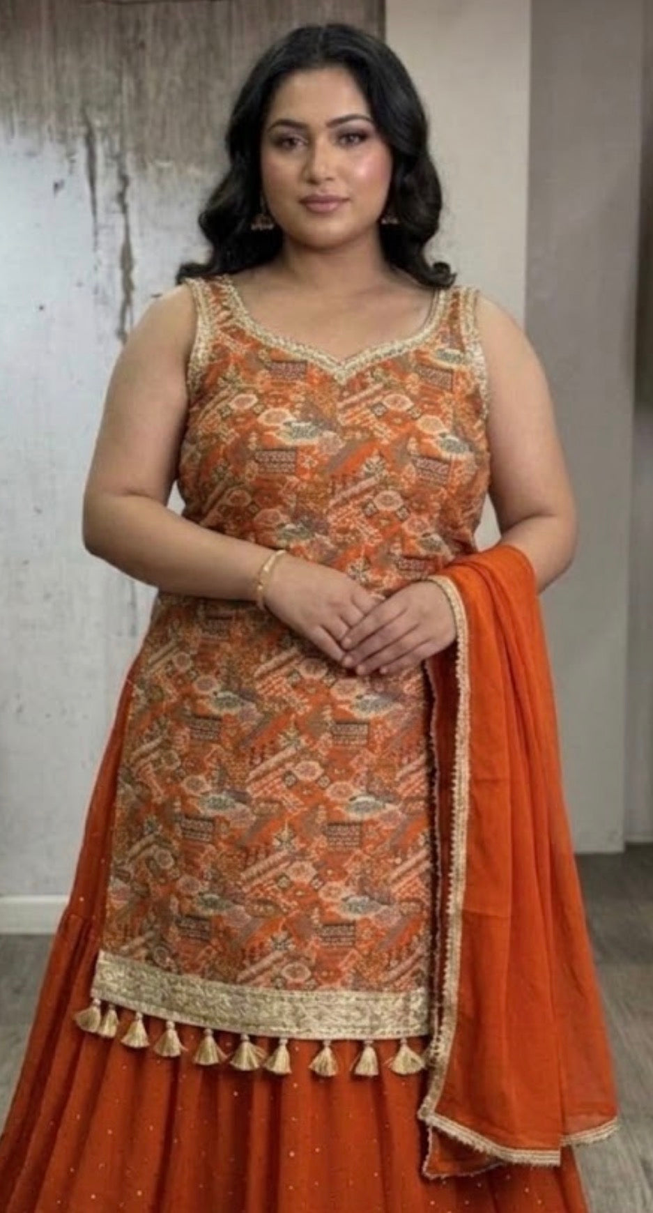 Beautiful designer plazo suit