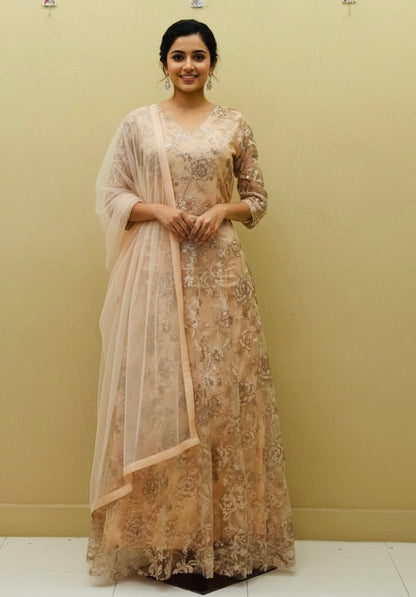 Beautiful designer gown style anarkali suit