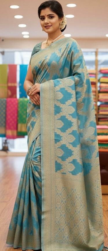 Beautiful designer cotton silk saree